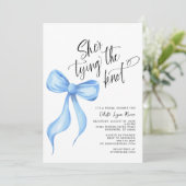 花嫁の青いリボン ブライダルシャワー 招待状 (スタンド正面)