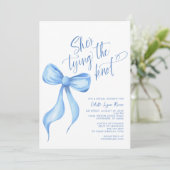 花嫁の青いリボン ブライダルシャワー 招待状 (スタンド正面)