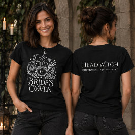 花嫁の魔女団 黒いヘッドウィッチ バチェロレット Tシャツ