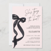 花嫁の黒いリボン バチェロレッテパーティー 招待状 (正面)
