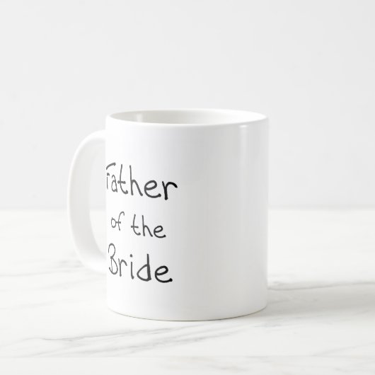 花嫁の黒い文字の父 コーヒーマグカップ (正面左)