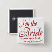 花嫁のBachloretteのおもしろいなシャワー 缶バッジ (正面&裏面)