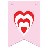 花嫁のBE,ピンクと赤のブライダルシャワー装飾 バンティングフラッグ (第2の旗)