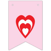 花嫁のBE,ピンクと赤のブライダルシャワー装飾 バンティングフラッグ (第1の旗)