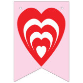 花嫁のBE,ピンクと赤のブライダルシャワー装飾 バンティングフラッグ (第3の旗)