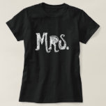 花嫁のTシャツ Tシャツ<br><div class="desc">妻のTシャツのミセスと新郎のTシャツのマッチング。花嫁結婚と新郎/夫と妻のための可愛いsまたはバチェロレッテギフトアイディア。ヴィンテージ手書きデザイン。</div>