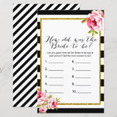 花嫁はいくつ？ - ウェディングシャワーゲーム (正面/裏面)