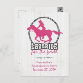 花嫁はがきの最後のホットピンク ポストカード