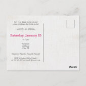 花嫁はがきの最後のホットピンク ポストカード (裏面)