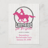 花嫁はがきの最後のホットピンク ポストカード (正面)