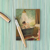 花嫁はがきをシャワーで浴びる ポストカード