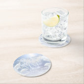 花嫁はクラウドナイン9パンパスブライダルシャワー ラウンドペーパーコースター (インサイチュ)