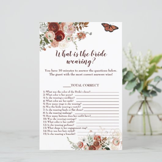 花嫁はゲームBurgundy Boho Flyerを着て何であるか (スタンド正面)