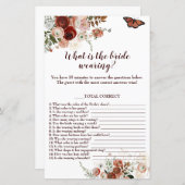 花嫁はゲームBurgundy Boho Flyerを着て何であるか (正面/裏面)