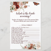 花嫁はゲームBurgundy Boho Flyerを着て何であるか (正面)