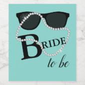 花嫁はダイアモンド祝ティアラパーティーになる ワインラベル (シングルラベル)