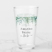 花嫁はユーカリの緑のシダの森林 タンブラーグラス (正面)