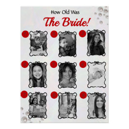 花嫁は何歳だった？ブライダルシャワー推測ゲーム ポスター
