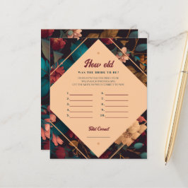 花嫁は何歳だった？写真ゲーム紙シート