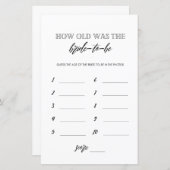 花嫁は何歳のブライダルシャワー (正面/裏面)