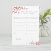 花嫁は何歳のブライダルシャワー サンキューカード (スタンド正面)