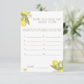 花嫁は何歳のブライダルシャワー 招待状 (スタンド正面)