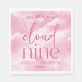 花嫁は極楽のピンクの結婚前お祝いパーティー スタンダードランチョンナプキン (正面)