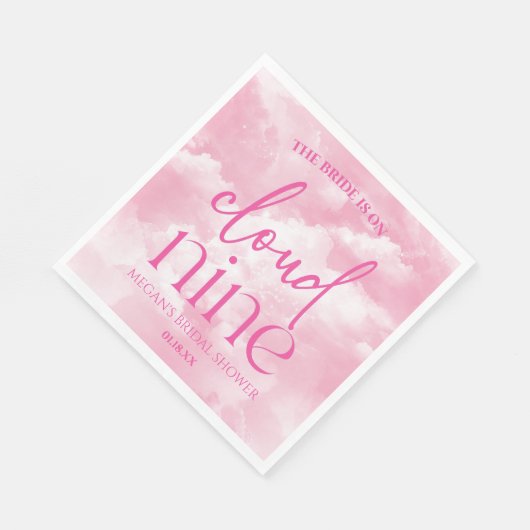 花嫁は極楽のピンクの結婚前お祝いパーティー スタンダードランチョンナプキン (角)