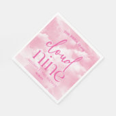 花嫁は極楽のピンクの結婚前パーティー スタンダードランチョンナプキン (角)