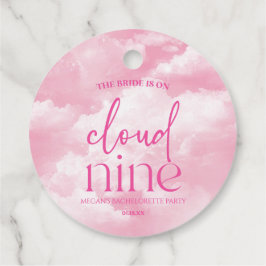 花嫁は極楽ピンクの独身最後の夜のパーティー フェイバータグ