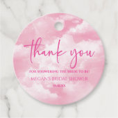 花嫁は極楽ピンクの独身最後の夜のパーティー フェイバータグ (正面)