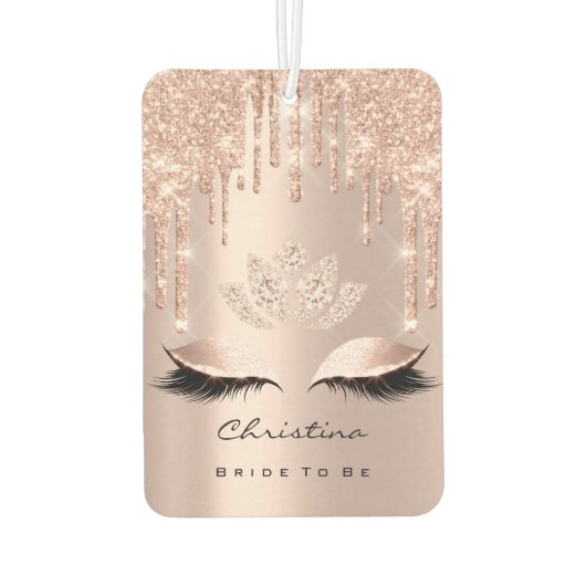 花嫁は甘い16番目のピンクのローズスパークダイヤモンド カーエアーフレッシュナー (裏面)