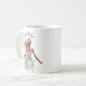 花嫁は美しい花嫁の水彩アート コーヒーマグカップ (正面左)