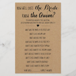 花嫁は花婿のゲームカードをどれだけ知っているか チラシ