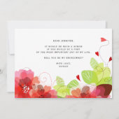 花嫁は赤い花が咲く 招待状 (裏面)