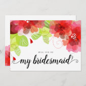 花嫁は赤い花が咲く 招待状 (正面/裏面)