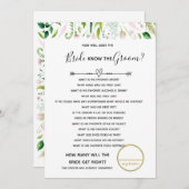 花嫁は赤ちゃんシャワーのブライダルを知っている 招待状 (正面/裏面)