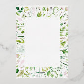 花嫁は赤ちゃんシャワーのブライダルを知っている 箔招待状 (裏面)