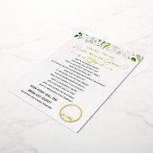 花嫁は赤ちゃんシャワーのブライダルを知っている 箔招待状 (回転した状態)