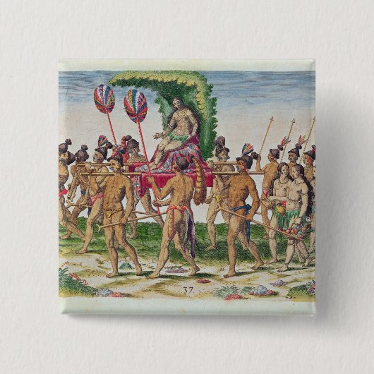 花嫁は運ばれます 缶バッジ (正面)