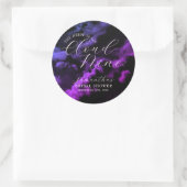 花嫁は雲の上にいる ピンクとブルーのブライダルシャワー ラウンドシール (バッグ)