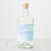 花嫁は雲の上にいる ブライダルシャワー リキュールボトルラベル (正面)