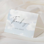 花嫁は雲の上 ウェディングシャワーの折りたたみ式 サンキューカード