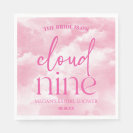 花嫁は雲の上 ピンクの結婚前お祝いパーティー スタンダードランチョンナプキン