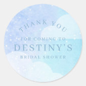 花嫁は雲の上 ブライダルシャワーのお礼 ラウンドシール (正面)
