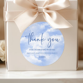 花嫁は雲の上 ブルー独身最後の女友達パーティー ラウンドシール