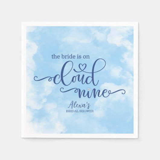 花嫁は雲の上 紙 スタンダードカクテルナプキン (正面)