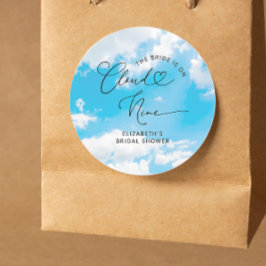 花嫁は雲九エレガントブライダルシャワー ラウンドシール