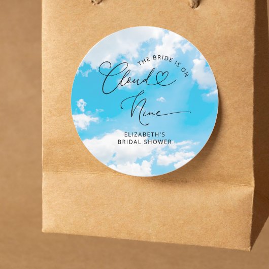 花嫁は雲九エレガントブライダルシャワー ラウンドシール