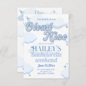 花嫁は雲九人のバチェロレッテ 招待状 (正面/裏面)